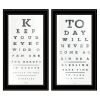"Eye Charts" 2-Piece Vignette by Artisan Marla Rae, Ready to Hang Framed Print, Black Frame