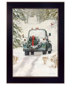 "Winter Park" by Artisan Bonnie Mohr , Ready to Hang Framed Print, Black Frame (Color: Beige)