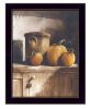 "Crocks and Pumpkins" by Artisan John Rossini, Ready to Hang Framed Print, Black Frame