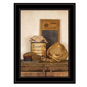 "Laundry Soap" by Artisan Susie Boyer, Ready to Hang Framed Print, Black Frame (Color: Beige)