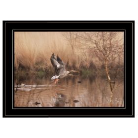 "Fly Away" By Martin Podt, Ready to Hang Framed Print, Black Frame (Color: Beige)