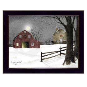 Trendy Decor 4U "Light in the Stable" Framed Wall Art, Modern Home Decor Framed Print for Living Room, Bedroom & Farmhouse Wall Decoration by Billy Ja (Color: Beige)