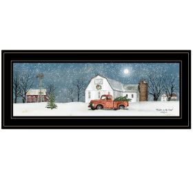 Trendy Decor 4U "Winter on The Farm" Framed Wall Art, Modern Home Decor Framed Print for Living Room, Bedroom & Farmhouse Wall Decoration by Billy Jac (Color: Beige)