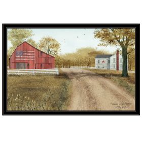 Trendy Decor 4U "Summer in the Country" Framed Wall Art, Modern Home Decor Framed Print for Living Room, Bedroom & Farmhouse Wall Decoration by Billy (Color: Beige)