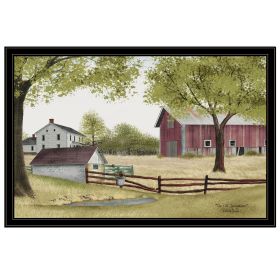 Trendy Decor 4U "The Old Spring House" Framed Wall Art, Modern Home Decor Framed Print for Living Room, Bedroom & Farmhouse Wall Decoration by Billy J (Color: Beige)