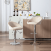 Zen Zone Modern Adjustable Counter Height Bar Stools/Dining Chairs With Back and Footrest, Emerald Flannelette, Set of 2