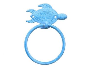 Black Bear Paw Towel Ring (Options: Light Blue Sea Turtle)