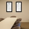 "Eye Charts" 2-Piece Vignette by Artisan Marla Rae, Ready to Hang Framed Print, Black Frame