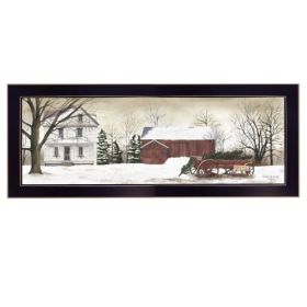 "Christmas Trees for Sale" By Billy Jacobs, Ready to Hang Framed Print, White Frame (Color: Black)