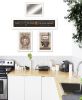 "Primitive Kitchen " 4-Piece Vignette By Trendy Decor 4U, Ready to Hang Framed Print, White Frame