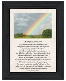 "If You Can See Me Now" (Double Rainbow) by Artisan Trendy Decor 4U, Ready to Hang Framed Print, Black Frame (Color: Beige)