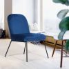 Set of 2 Accent Chair Soft Velvet Leisure Chair Upholstered Dining Chair with Backrest Armrest, Grey