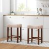 COOLMORE Bar Stools with Back and Footrest Counter Height Bar Chairs 2PC /SET