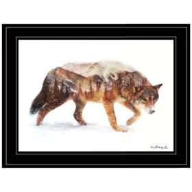 "Arctic Red Fox" by Andreas Lie, Ready to Hang Framed Print, White Frame (Option: Arctic Wolf - Black)