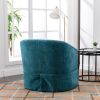 360-degree Swivel Accent Armchair Linen Blend Grey