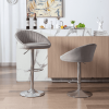 Zen Zone Modern Adjustable Counter Height Bar Stools/Dining Chairs With Back and Footrest, Emerald Flannelette, Set of 2