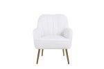 Modern Mid Century Chair velvet Sherpa Armchair for Living Room Bedroom Office Easy Assemble