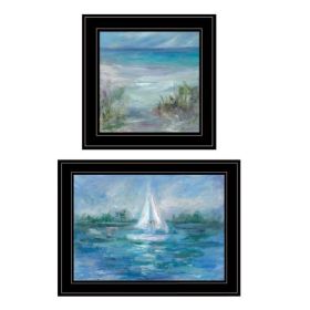 "A Day In Life" 2-Piece Vignette By Tracy Owen-Cullimore, Ready to Hang Framed Print, Black Frame (Color: Black Frames)