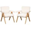 Modern Arm Chair Set of 2,Chair set with Solid Wood Frame, Altay Velvet Upholstered Accent chairs with arm pads for Living Room Bedroom Apartment, Bro