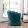360-degree Swivel Accent Armchair Linen Blend Grey