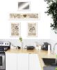 "Love of Nature Kitchen " 4-Piece Vignette By Trendy Decor 4U, Ready to Hang Framed Print, White Frame