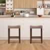 COOLMORE Bar Stools with Back and Footrest Counter Height Bar Chairs 2PC /SET