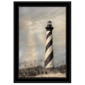 By Lori Deiter, Ready to Hang Framed Print, Black Frame (Option: Cape Hatteras Lighthouse)