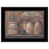 "Love Abides Here Shelf" By Pam Britton, Ready to Hang Framed Print, Black Frame