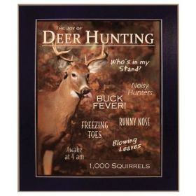 By Lori Deiter, Ready to Hang Framed Print, Black Frame (Option: Joy of Hunting deer)