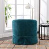 360-degree Swivel Accent Armchair Linen Blend Grey