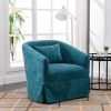 360-degree Swivel Accent Armchair Linen Blend Grey