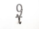 Cast Iron Number 8 Wall Hook 6""