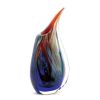 RED CURL ART GLASS VASE