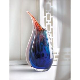 RED CURL ART GLASS VASE (Options: Dreamscape)