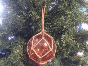 Christmas Ornament Wall Sign (Options: Orange Japanese Glass)