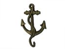 Rustic Silver Cast Iron Anchor Paperweight 5""