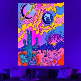 Luminous Psychedelic Tapestry Background Fabric (Option: Skull 5-200x 150cm)