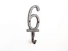 Cast Iron Number 8 Wall Hook 6""
