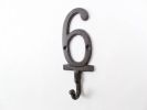 Cast Iron Number 8 Wall Hook 6""