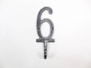 Rustic Silver Cast Iron Number 7 Wall Hook 6""