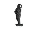 Whitewashed Cast Iron Mermaid Door Knocker 7""