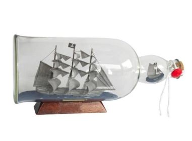 Flying Dutchman Model Ship in a Glass Bottle 11"" (Options: Flying Dutchman)