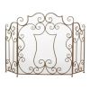 GOLD FLEUR-DE-LIS FIREPLACE SCREEN