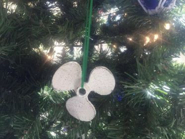 Christmas Ornament Wall Sign (Options: Whitewashed Cast Iron Propeller)