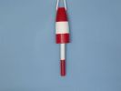Wooden Vintage Dark Red Cape Rock Decorative Lobster Trap Buoy 15""