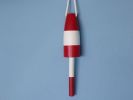 Wooden Vintage Dark Red Cape Rock Decorative Lobster Trap Buoy 15""