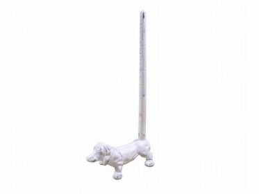 Country Rooster Paper Towel Holder (Options: Whitewashed Dog)