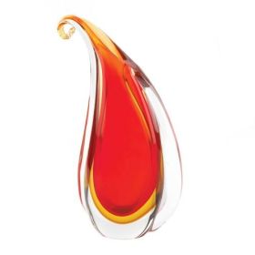 RED CURL ART GLASS VASE (Options: Red Curl)