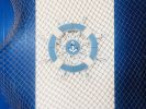 Rustic Light Blue And White Decorative Ship Wheel With Sailboat 12""