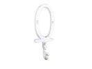 Whitewashed Cast Iron Number 9 Wall Hook 6""
